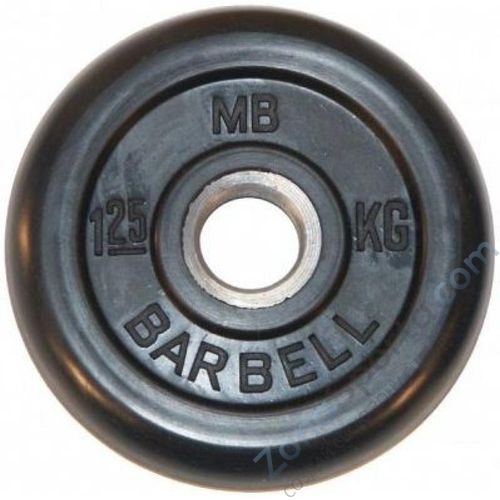 Диск обрезиненый черный MB Barbell MB50-1,25 d-50мм 1,25кг Диск обрезиненый черный MB Barbell MB50-1,25 d-50мм 1,25кг