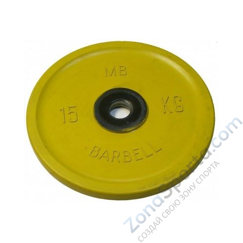 Диск олимпийский цветной MB Barbell Евроклассик EvKl-15 d-51мм 15кг Диск олимпийский цветной MB Barbell Евроклассик EvKl-15 d-51мм 15кг