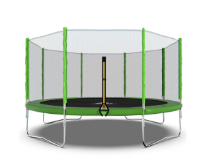 Батут DFC Trampoline Fitness с сеткой 14ft Светло-зелёный