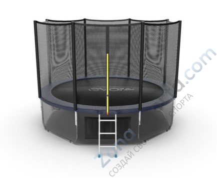 Батут Evo Jump External 12ft (Blue) с нижней сетью Батут Evo Jump External 12ft (Blue) с нижней сетью