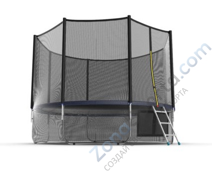 Батут Evo Jump External 12ft (Blue) с нижней сетью Батут Evo Jump External 12ft (Blue) с нижней сетью