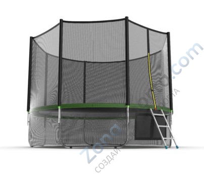 Батут Evo Jump External 12ft (Green) с нижней сетью Батут Evo Jump External 12ft (Green) с нижней сетью