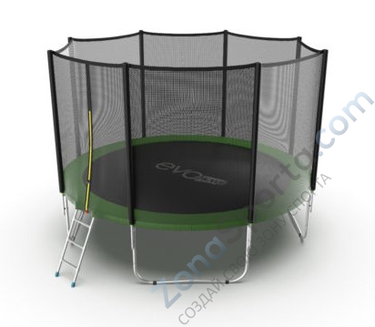 Батут Evo Jump External 12ft (Green)  Батут Evo Jump External 12ft (Green)