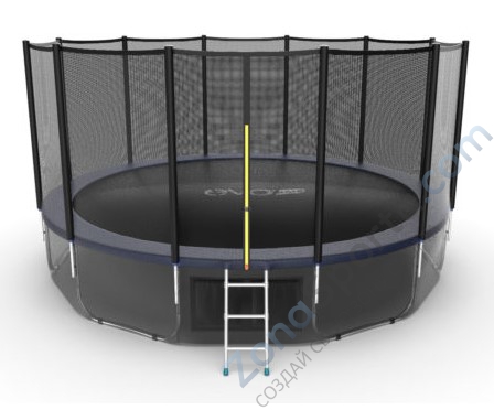 Батут Evo Jump External 16ft (Blue) с нижней сетью Батут Evo Jump External 16ft (Blue) с нижней сетью