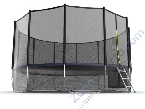 Батут Evo Jump External 16ft (Blue) с нижней сетью Батут Evo Jump External 16ft (Blue) с нижней сетью