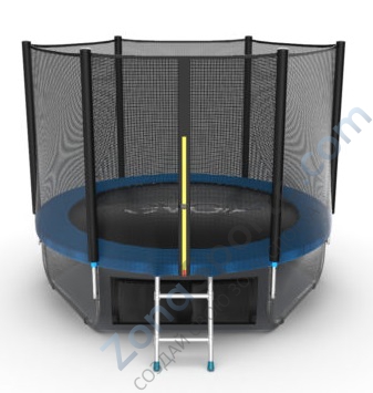Батут Evo Jump External 8ft (Blue) с нижней сетью Батут Evo Jump External 8ft (Blue) с нижней сетью
