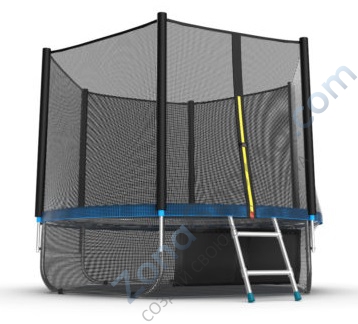 Батут Evo Jump External 8ft (Blue) с нижней сетью Батут Evo Jump External 8ft (Blue) с нижней сетью