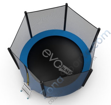Батут Evo Jump External 8ft (Blue) с нижней сетью Батут Evo Jump External 8ft (Blue) с нижней сетью
