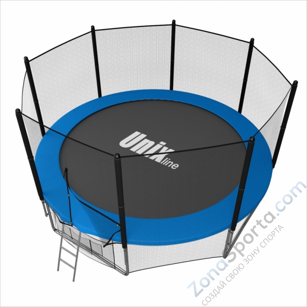 Батут Unix line 12 ft outside (Blue)