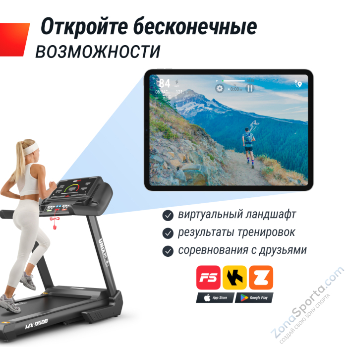 Беговая дорожка Unix Fit MX-950B Беговая дорожка Unix Fit MX-950B