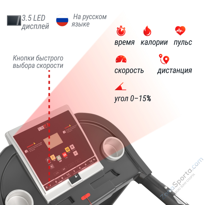 Беговая дорожка Unix Fit ST-580LE Беговая дорожка Unix Fit ST-580LE