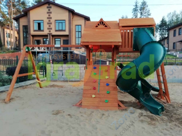 Деревянная детская площадка для дачи Igragrad Крепость Фани Deluxe 2