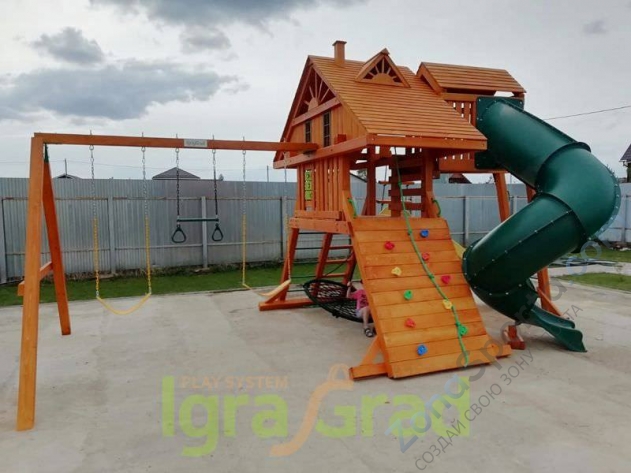 Деревянная детская площадка для дачи Igragrad Крепость Фани Deluxe 2