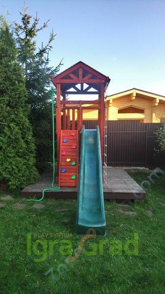 Деревянная детская площадка для дачи Igragrad Панда Фани Tower скалодром Деревянная детская площадка для дачи Igragrad Панда Фани Tower скалодром