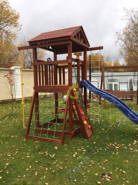 Деревянная детская площадка для дачи Igragrad Панда Фани Tower скалодром Деревянная детская площадка для дачи Igragrad Панда Фани Tower скалодром