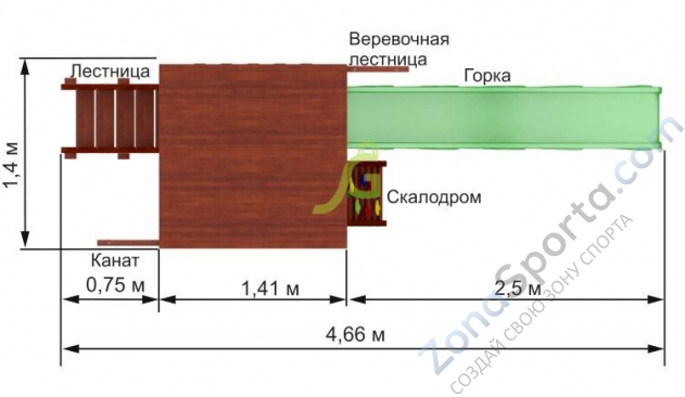 Деревянная детская площадка для дачи Igragrad Панда Фани Tower скалодром Деревянная детская площадка для дачи Igragrad Панда Фани Tower скалодром