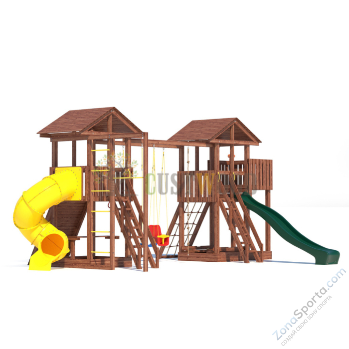 Детская деревянная игровая площадка для улицы дачи CustWood Active 11 Детская деревянная игровая площадка для улицы дачи CustWood Active 11