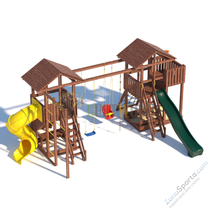 Детская деревянная игровая площадка для улицы дачи CustWood Active 11 Детская деревянная игровая площадка для улицы дачи CustWood Active 11