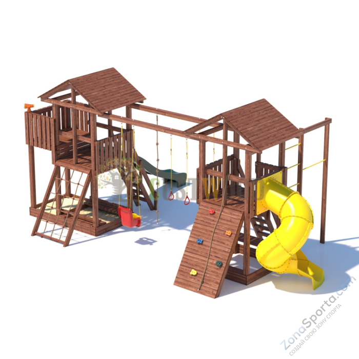 Детская деревянная игровая площадка для улицы дачи CustWood Active 11 Детская деревянная игровая площадка для улицы дачи CustWood Active 11