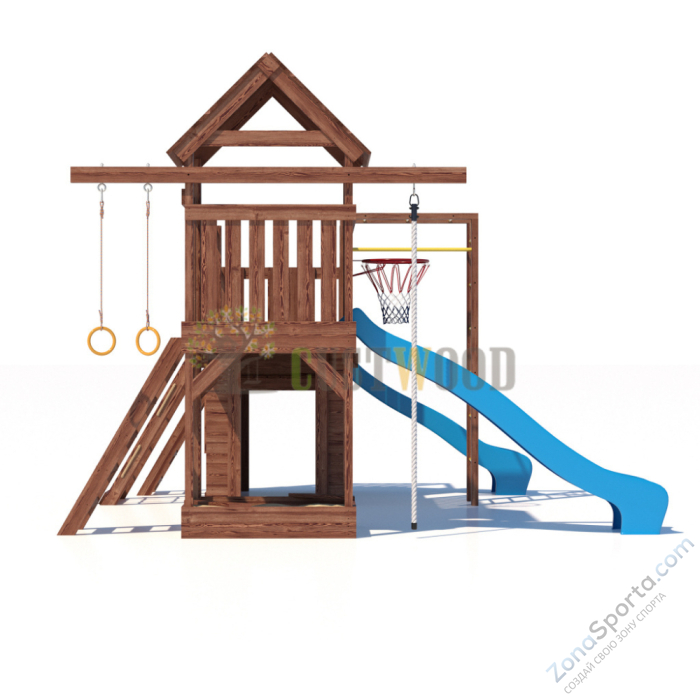 Детская деревянная игровая площадка для улицы дачи CustWood Scout SC11 Детская деревянная игровая площадка для улицы дачи CustWood Scout SC11