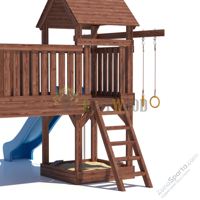 Детская деревянная игровая площадка для улицы дачи CustWood Scout SC11 Детская деревянная игровая площадка для улицы дачи CustWood Scout SC11