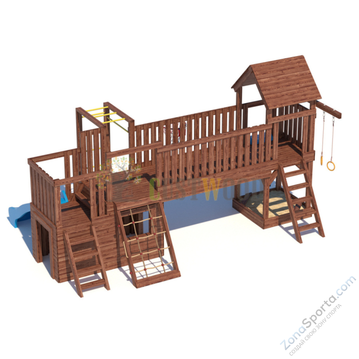Детская деревянная игровая площадка для улицы дачи CustWood Scout SC11 Детская деревянная игровая площадка для улицы дачи CustWood Scout SC11