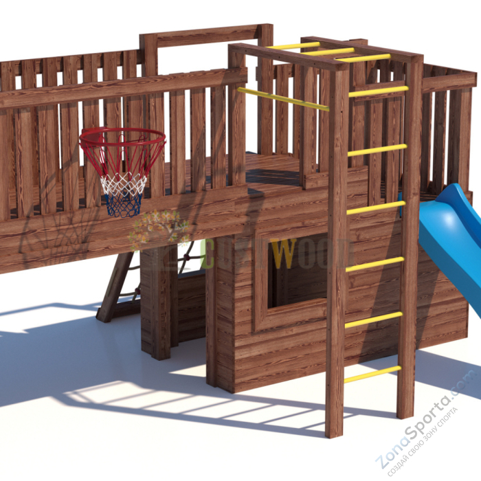 Детская деревянная игровая площадка для улицы дачи CustWood Scout SC11 Детская деревянная игровая площадка для улицы дачи CustWood Scout SC11