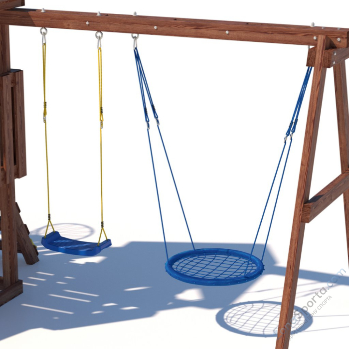 Детская площадка CustWood Junior Color JC9 с деревянной крышей Детская площадка CustWood Junior Color JC9 с деревянной крышей