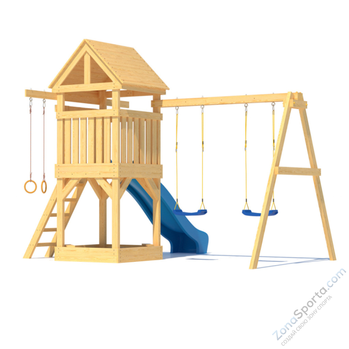 Детская площадка CustWood Scout S1 с деревянной крышей Детская площадка CustWood Scout S1 с деревянной крышей
