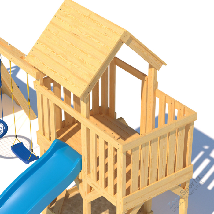 Детская площадка CustWood Scout S8 с деревянной крышей Детская площадка CustWood Scout S8 с деревянной крышей