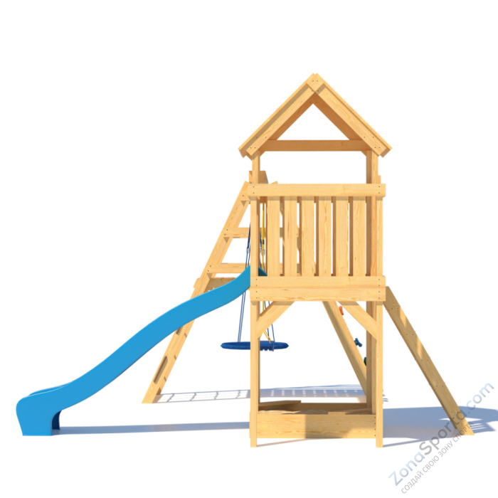 Детская площадка CustWood Scout S8 с деревянной крышей Детская площадка CustWood Scout S8 с деревянной крышей
