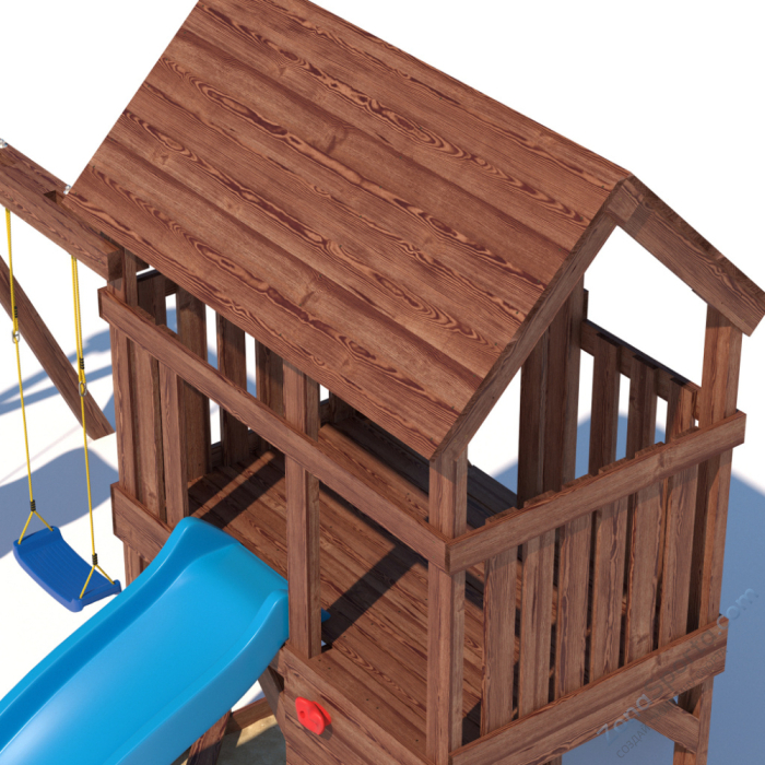 Детская площадка CustWood Scout SC3+ с деревянной крышей  Детская площадка CustWood Scout SC3+ с деревянной крышей