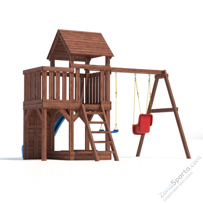 Детская площадка CustWood Scout SC3 с деревянной крышей Детская площадка CustWood Scout SC3 с деревянной крышей