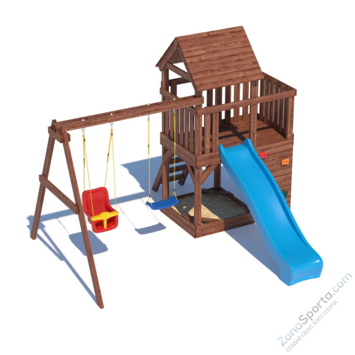 Детская площадка CustWood Scout SC3 с деревянной крышей Детская площадка CustWood Scout SC3 с деревянной крышей