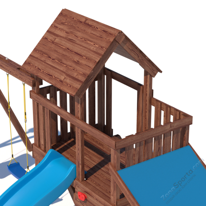 Детская площадка CustWood Scout SC7 с деревянной крышей Детская площадка CustWood Scout SC7 с деревянной крышей