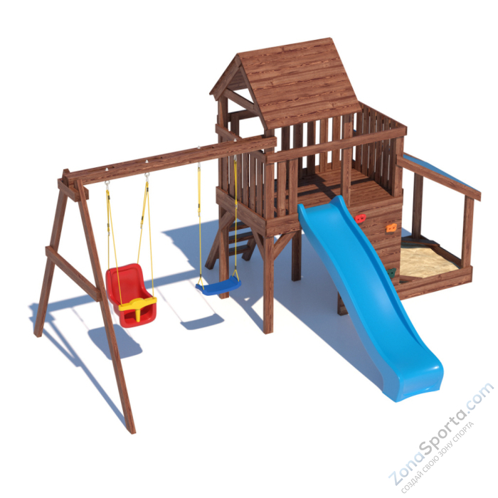 Детская площадка CustWood Scout SC7 с деревянной крышей Детская площадка CustWood Scout SC7 с деревянной крышей