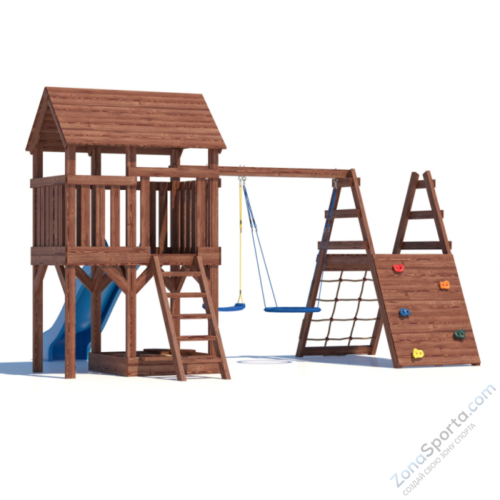 Детская площадка CustWood Scout SC8+ с большой деревянной крышей Детская площадка CustWood Scout SC8+ с большой деревянной крышей