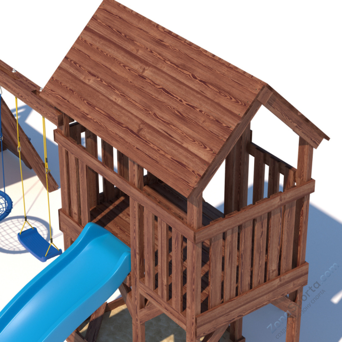 Детская площадка CustWood Scout SC8+ с большой деревянной крышей Детская площадка CustWood Scout SC8+ с большой деревянной крышей