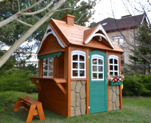 Детский домик Happy house 3 песочный дворик