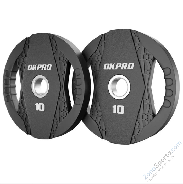 Диск олимпийский обрезиненный 10 кг OKPRO OK2005C-1000 Диск олимпийский обрезиненный 10 кг OKPRO OK2005C-1000