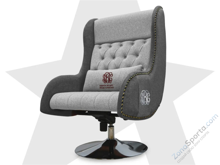 Дизайнерское кресло Fujimo Monogram Silver Steel Дизайнерское кресло Fujimo Monogram Silver Steel