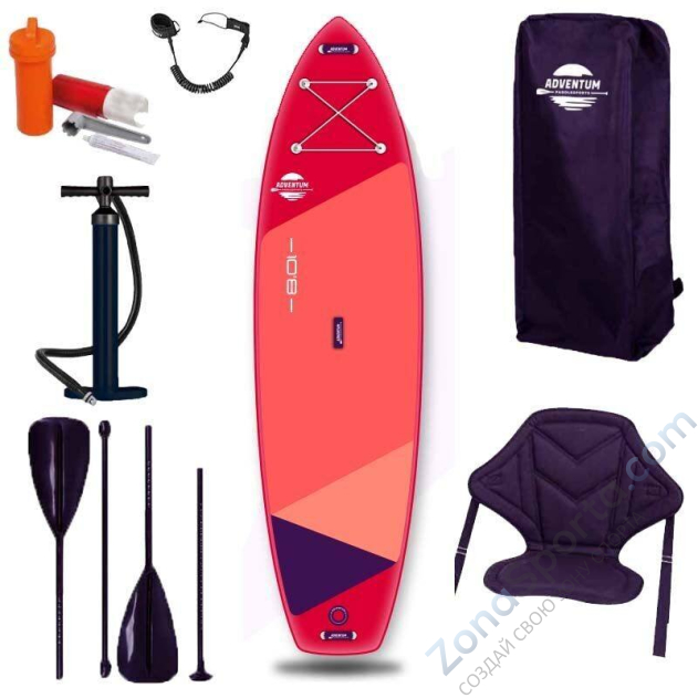 Доска sup board Adventum 10'8 Red Доска sup board Adventum 10'8 Red