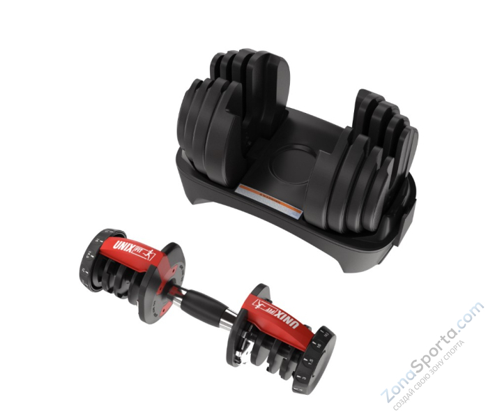 Гантель регулируемая UNIX Fit 16 кг  Гантель регулируемая UNIX Fit 16 кг