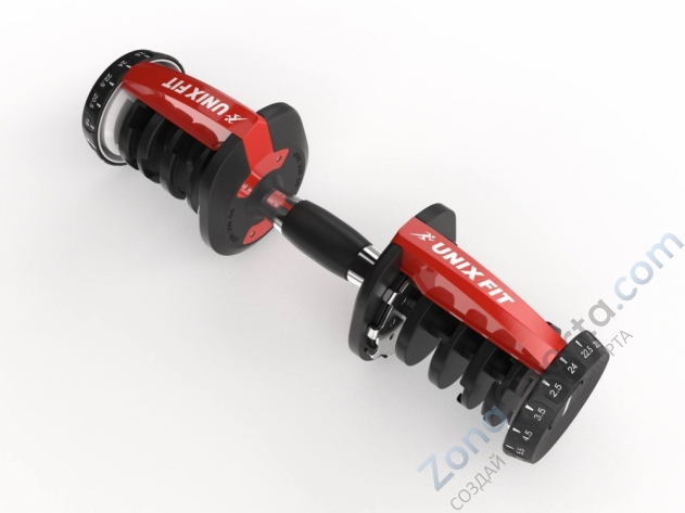 Гантель со ступенчатой регулировкой Unix Fit 24 кг Гантель со ступенчатой регулировкой Unix Fit 24 кг