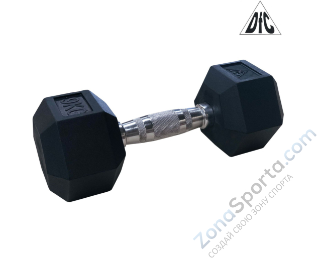 Гантели гексагональные 2 шт. по 9 кг DFC DB001-9