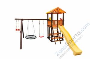 Игровой комплекс Perfetto sport Bari-3 + качели Паутина
