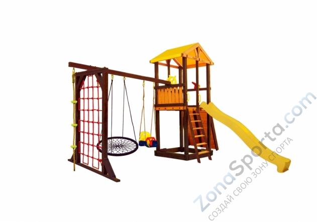 Игровой комплекс Perfetto sport Pitigliano-11 + качели Паутина Игровой комплекс Perfetto sport Pitigliano-11 + качели Паутина