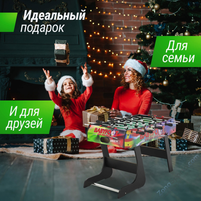 Игровой стол складной Unix Line Футбол - Кикер (122х61 cм) Color Игровой стол складной Unix Line Футбол - Кикер (122х61 cм) Color