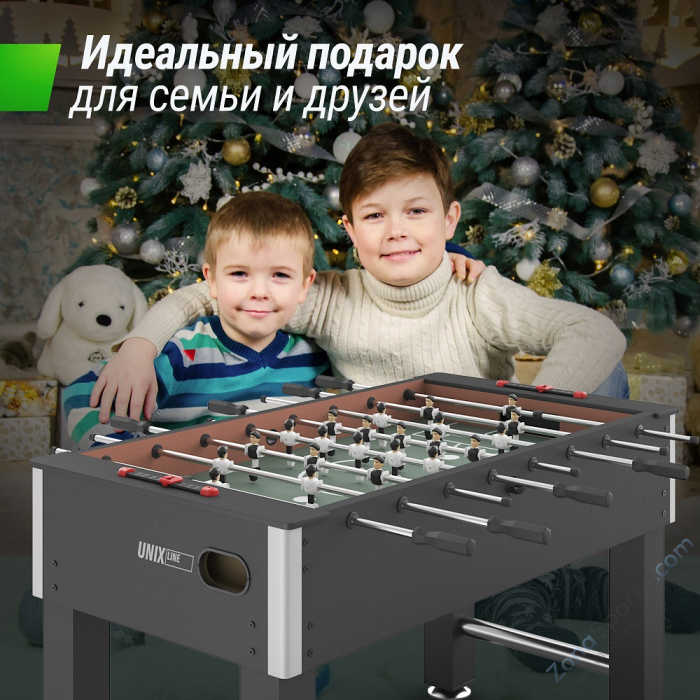 Игровой стол Unix Line Футбол - Кикер (140х74 cм) Black Игровой стол Unix Line Футбол - Кикер (140х74 cм) Black