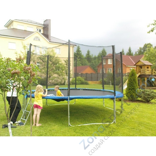 Комплект батут Oxygen High Jump 8E с защитной сеткой Комплект батут Oxygen High Jump 8E с защитной сеткой